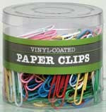 Baumgartens Vinyl Coated Paper Clips Jumbo Size 200 Pack ASSORTED Colo