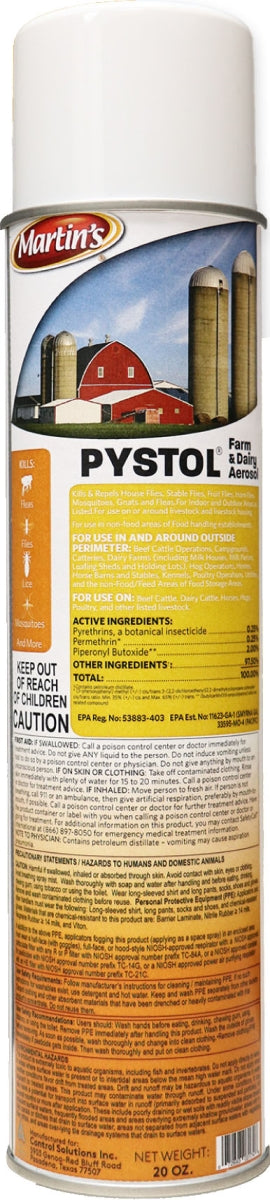 Control Solutions 072693031746 20 oz Pystol Farm & Dairy Aerosol