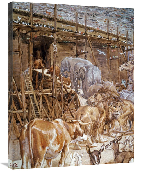 Global Gallery GCS-282928-36-142 36 in. The Animals Enter the Ark Art