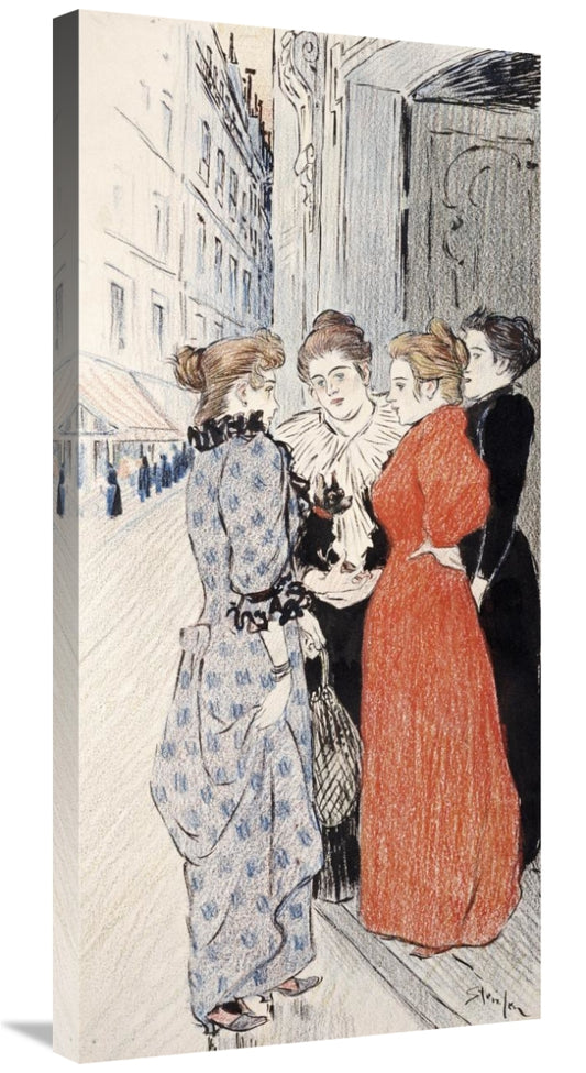 Global Gallery GCS-267339-36-142 36 in. Women Conversing in the Street