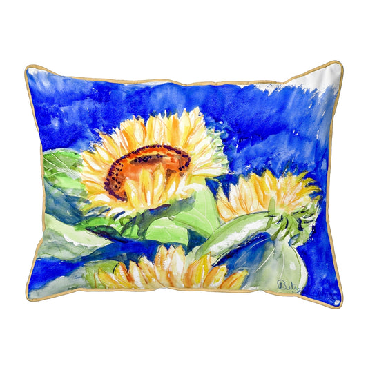 Betsy Drake SN775 11 x 14 in. Gold Rising Sunflower Small Pillow