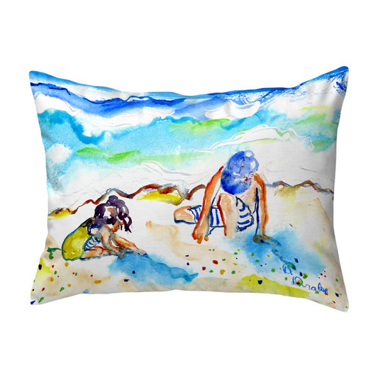 Betsy Drake NC846 16 x 20 in. Playing in Sand No Cord Pillow