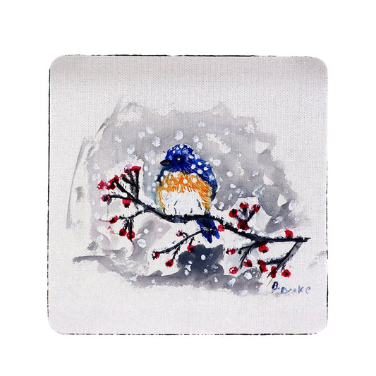 Betsy Drake CT515 Bluebird in Snow Coaster - Set of 4