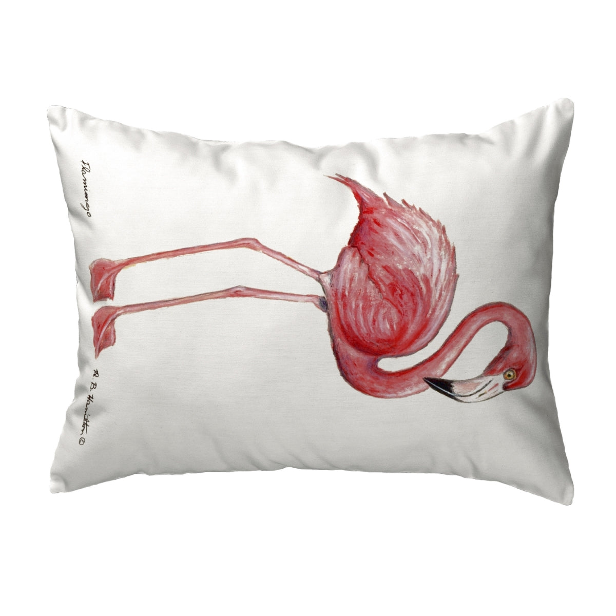 Betsy Drake NC084 16 x 20 in. Flamingo Noncorded Pillow