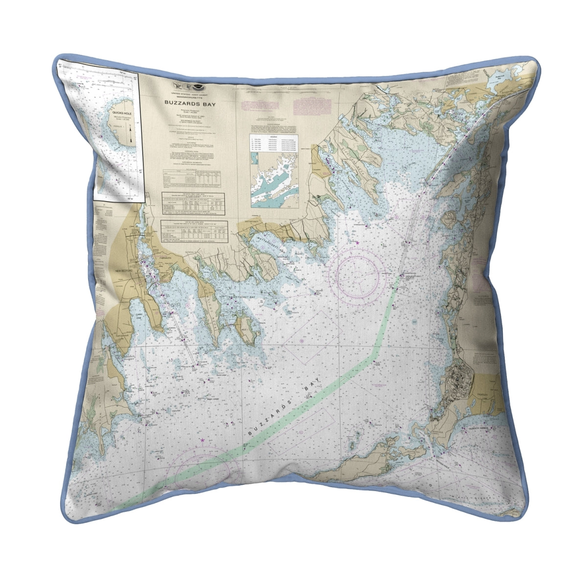 Betsy Drake ZP13230BB 22 x 22 in. Buzzards Bay, MA Nautical Map Ex