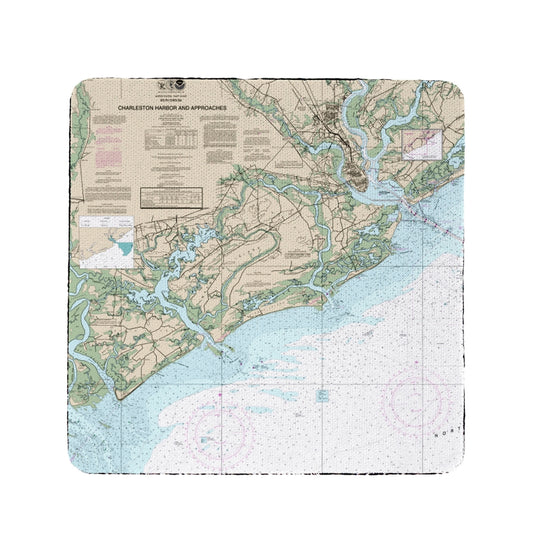 Betsy Drake CT11521 4 x 4 in. Charleston Harbor & Approaches, SC N