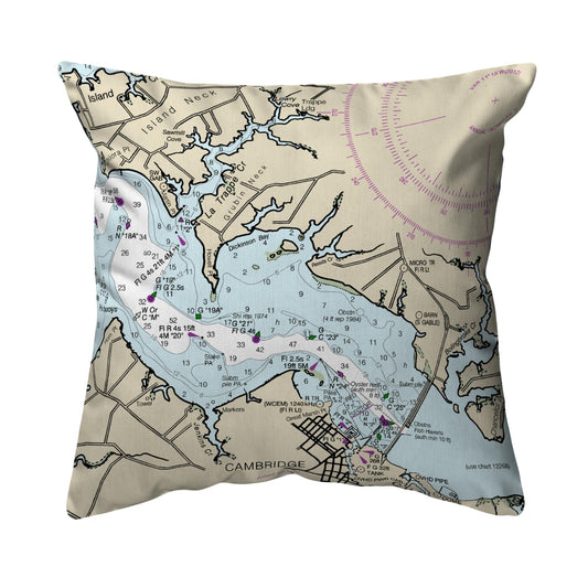 Betsy Drake NC12263CT 18 x 18 in. Cambridge, MD Nautical Map Nonco