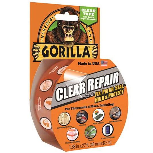 Gorilla ADHGGTCLR 2 in. x 27 ft. 7 Mil Clear Repair Tape