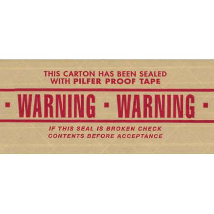 Tape Logic T9077500P 3 in. x 450 ft. Warning No.7500 Pre-Printed Reinf