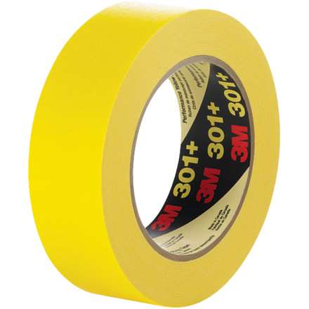 3M T93330112PK 0.50 in. x 60 yards 301 Plus Masking Tape, Yellow -