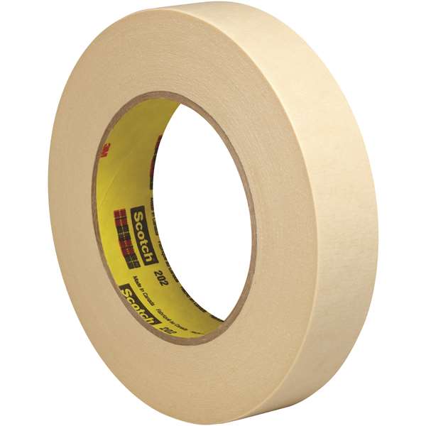 Scotch T9352026PK 1 in. x 60 yards 202 Masking Tape, Natural - Pac