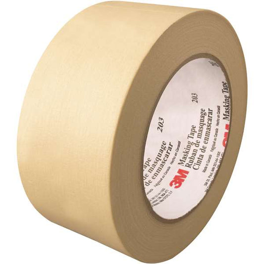 3M T937203 2 in. x 60 yards 203 Masking Tape, Natural - Case of 24