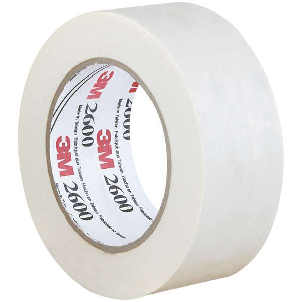 3M T93726012PK 2 in. x 60 yards 2600 Masking Tape, White - Pack of