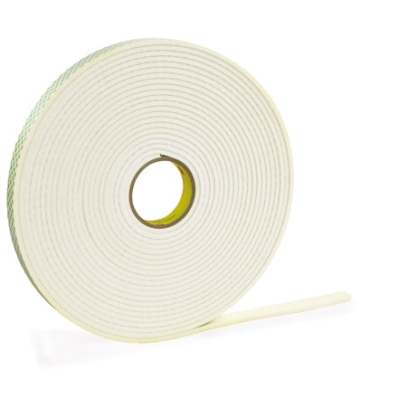 3M T9534466R 0.50 in. x 5 yards 4466 Double Sided Foam Tape, White