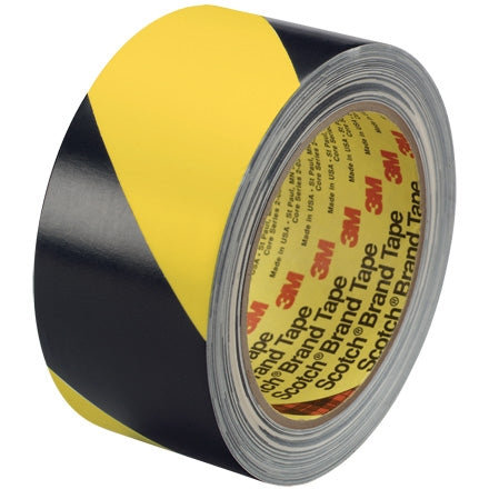 3M T96757022PK Black & Yellow Striped Vinyl Tape, 2 in. x 36 Yards