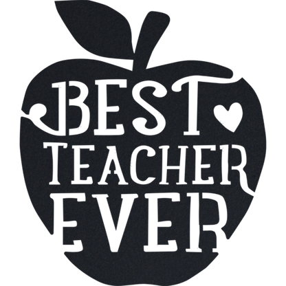 Best Teacher Ever Apple - Metal Wall Art