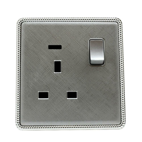 Brushed Chrome Screwless Light Switches & Socket~2454