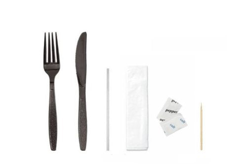 Prime Source 75002979 CPC 13 x 10 in. Heavy Weight Cutlery Kit - White