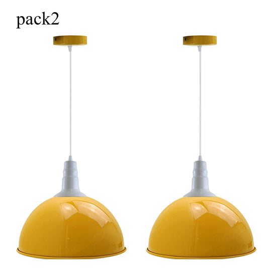 2 Pack Modern Vintage Industrial Retro Loft Metal Ceiling Lamp Shade