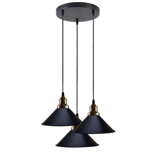 3 Cluster Pendant Light Industrial Vintage Hanging Lamp Loft Indoor