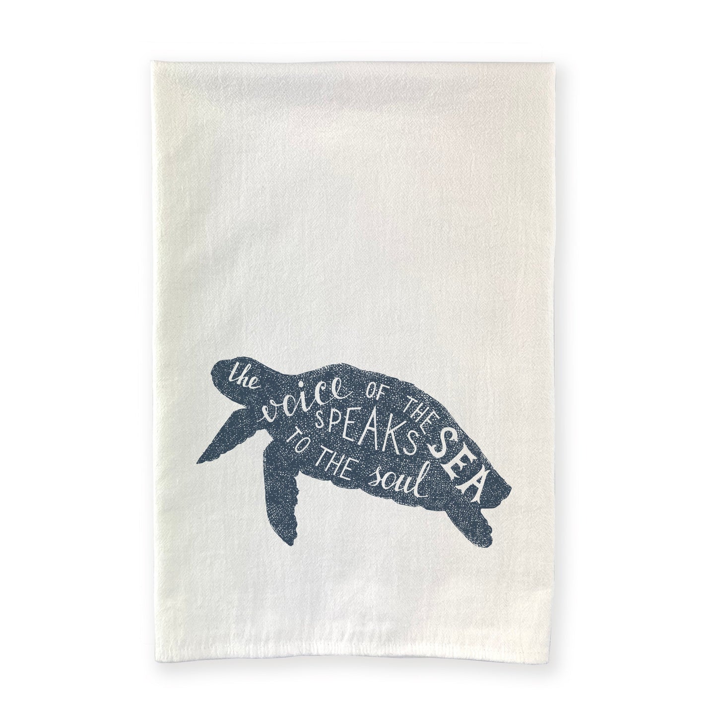 The Voice of the Sea (Turtle) - Cotton Tea Towel