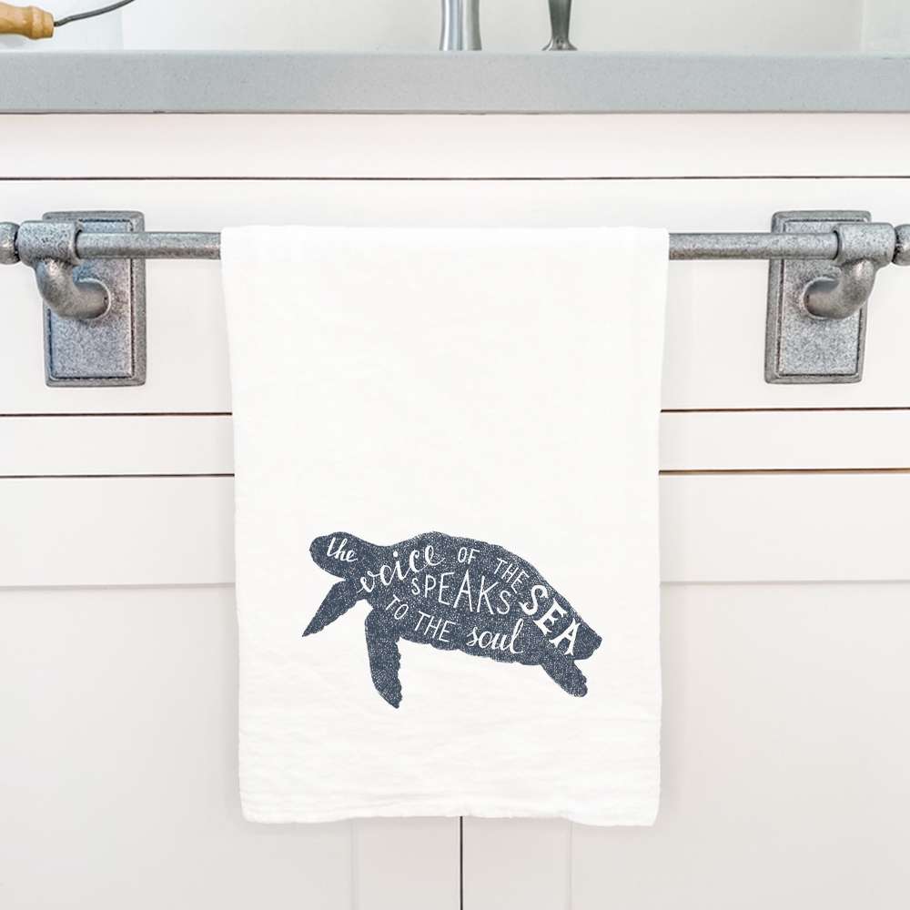 The Voice of the Sea (Turtle) - Cotton Tea Towel