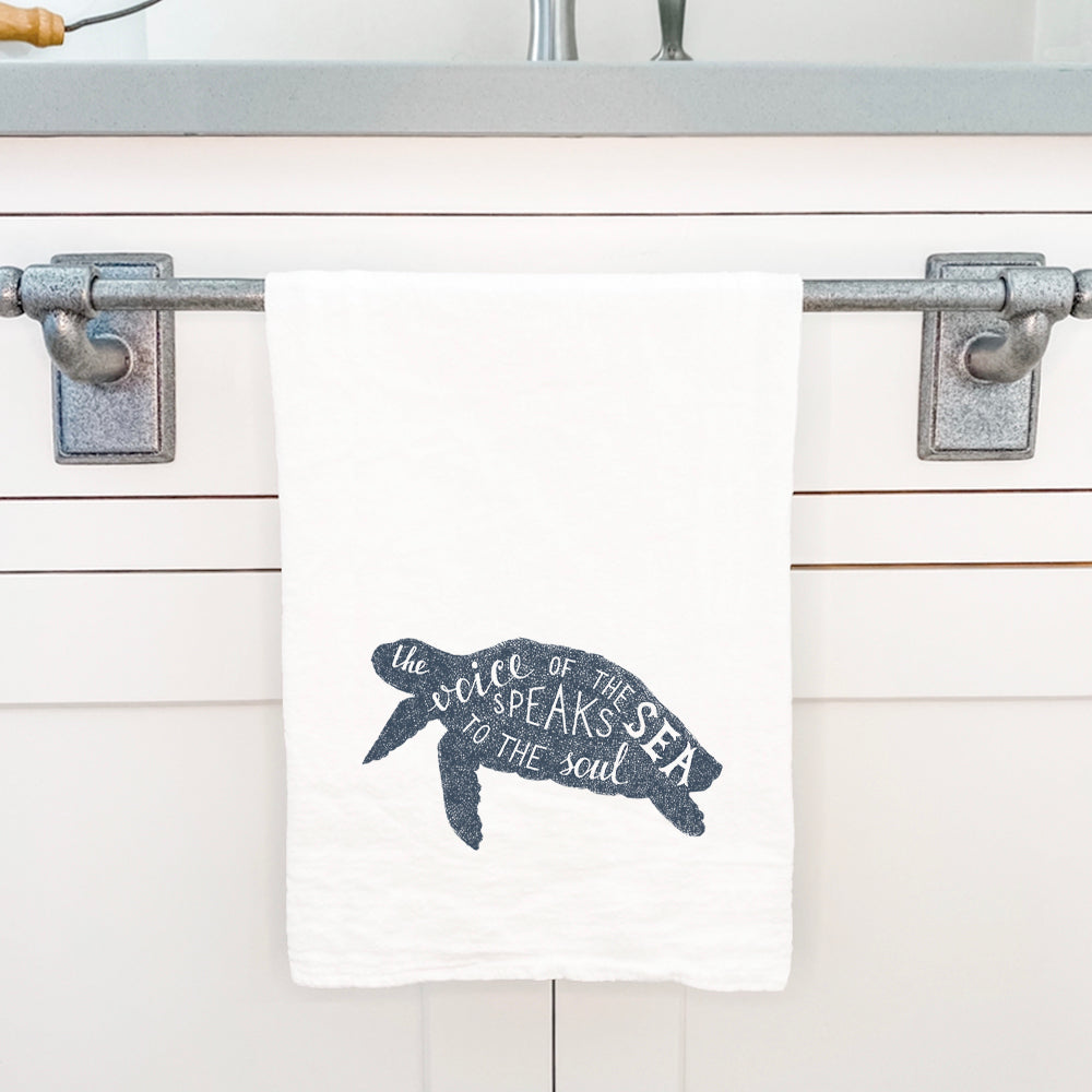 The Voice of the Sea (Turtle) - Cotton Tea Towel