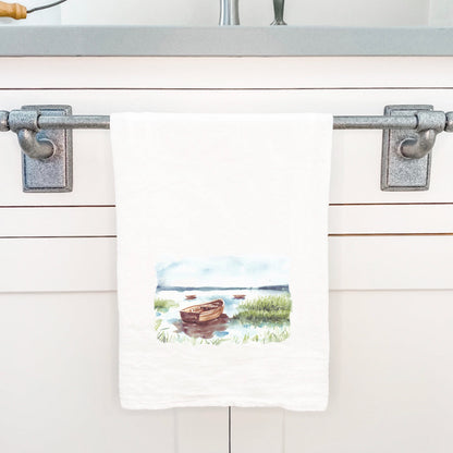 Drifting Rowboats - Cotton Tea Towel