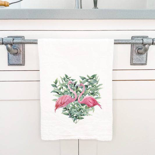 Flamingo Heart - Cotton Tea Towel