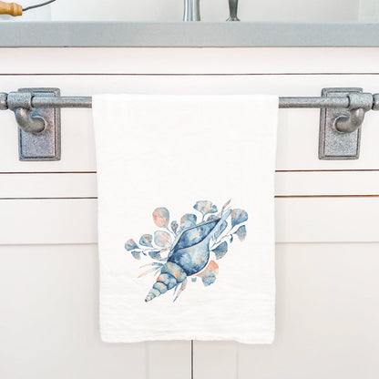 Watercolor Tulip Shell - Cotton Tea Towel