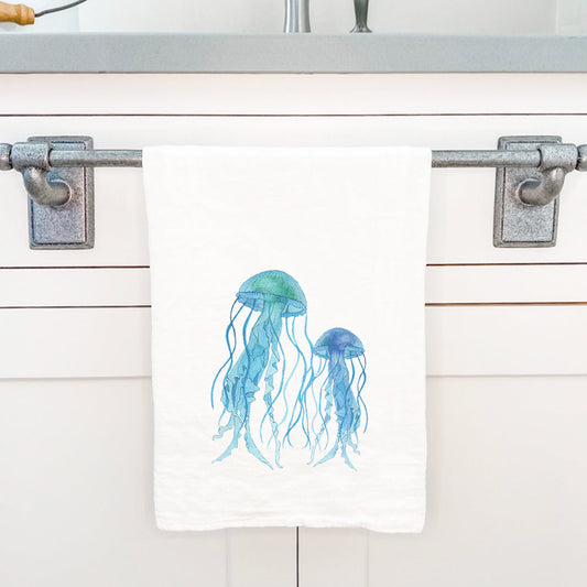 Watercolor Jellyfish - Cotton Tea Towel