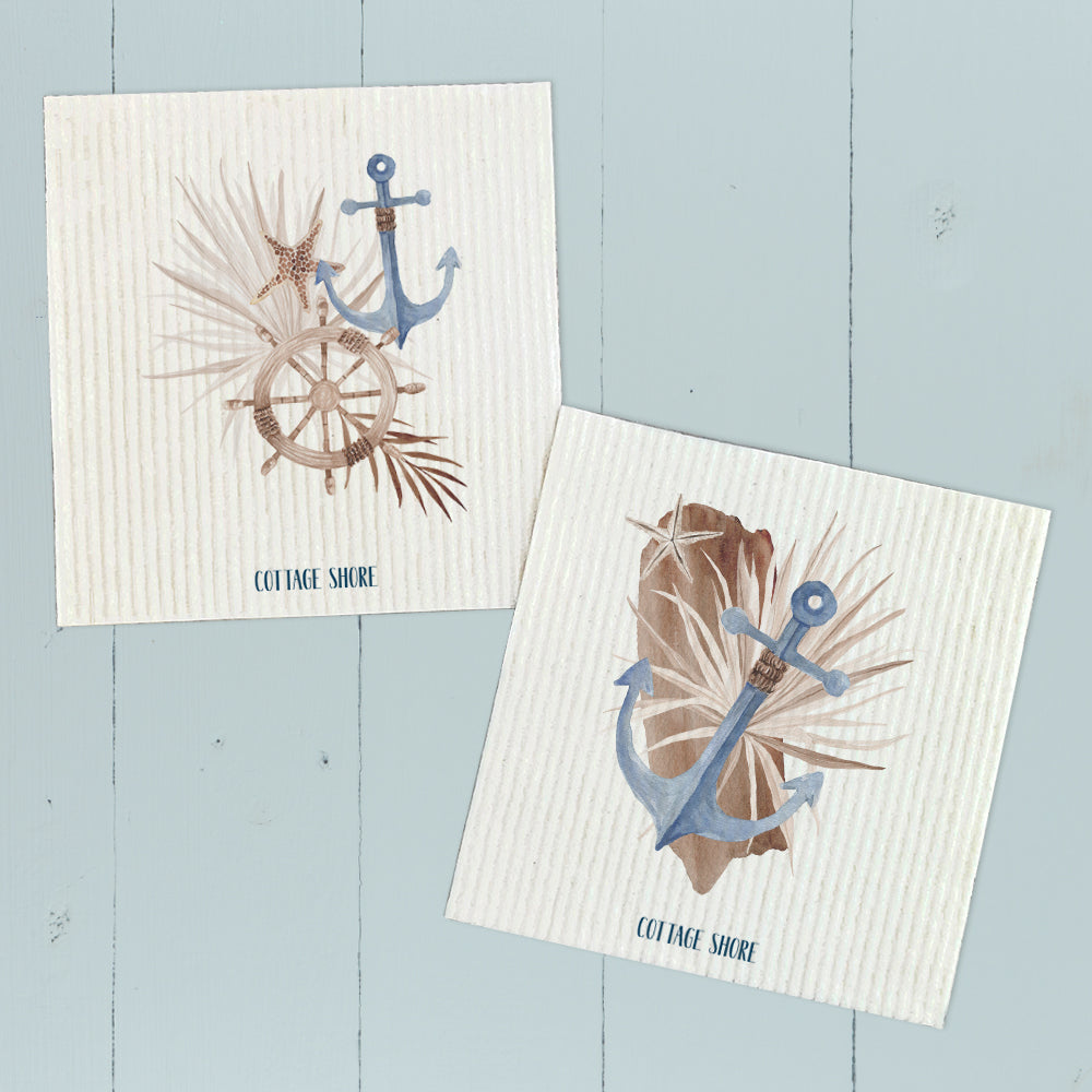 Anchors 2pk - Swedish Dish Cloth