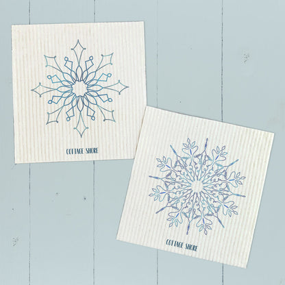 Gradient Snowflakes 2pk - Swedish Dish Cloth