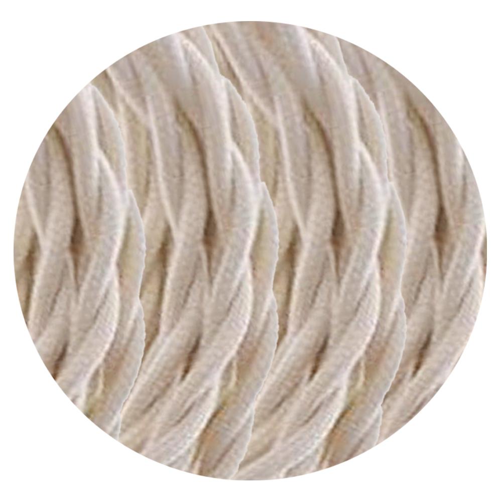 2 Core Twisted Electric Cable Cream color fabric 0.75mm~3016