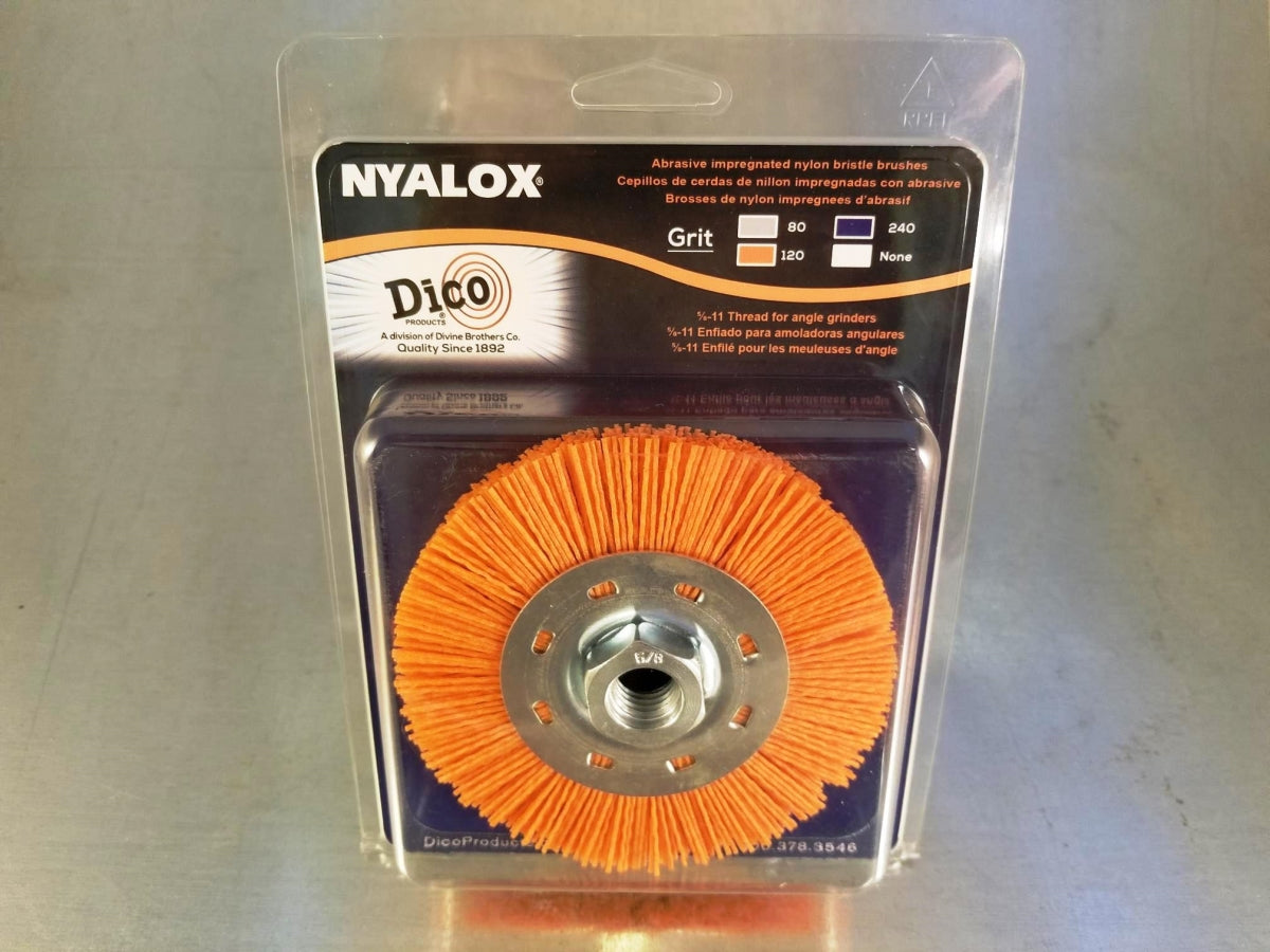 Dico 7200077 4.5 in. Dia. 0.63-11 Angle Grinder Wheel Brush, Mediu