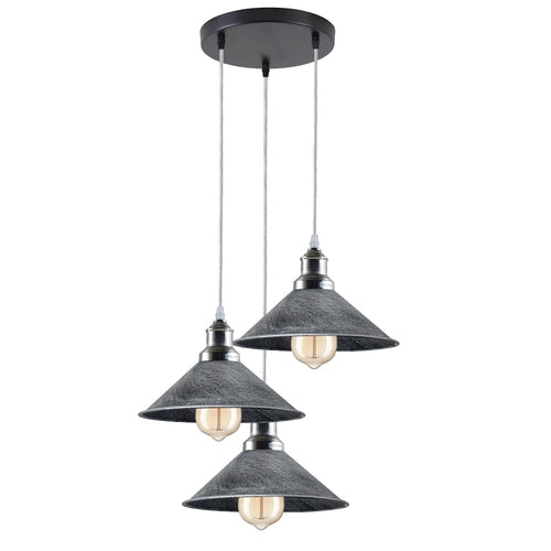 3 Cluster Pendant Light Industrial Vintage Hanging Lamp Loft Indoor