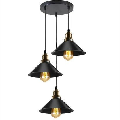 3 Cluster Pendant Light Industrial Vintage Hanging Lamp Loft Indoor