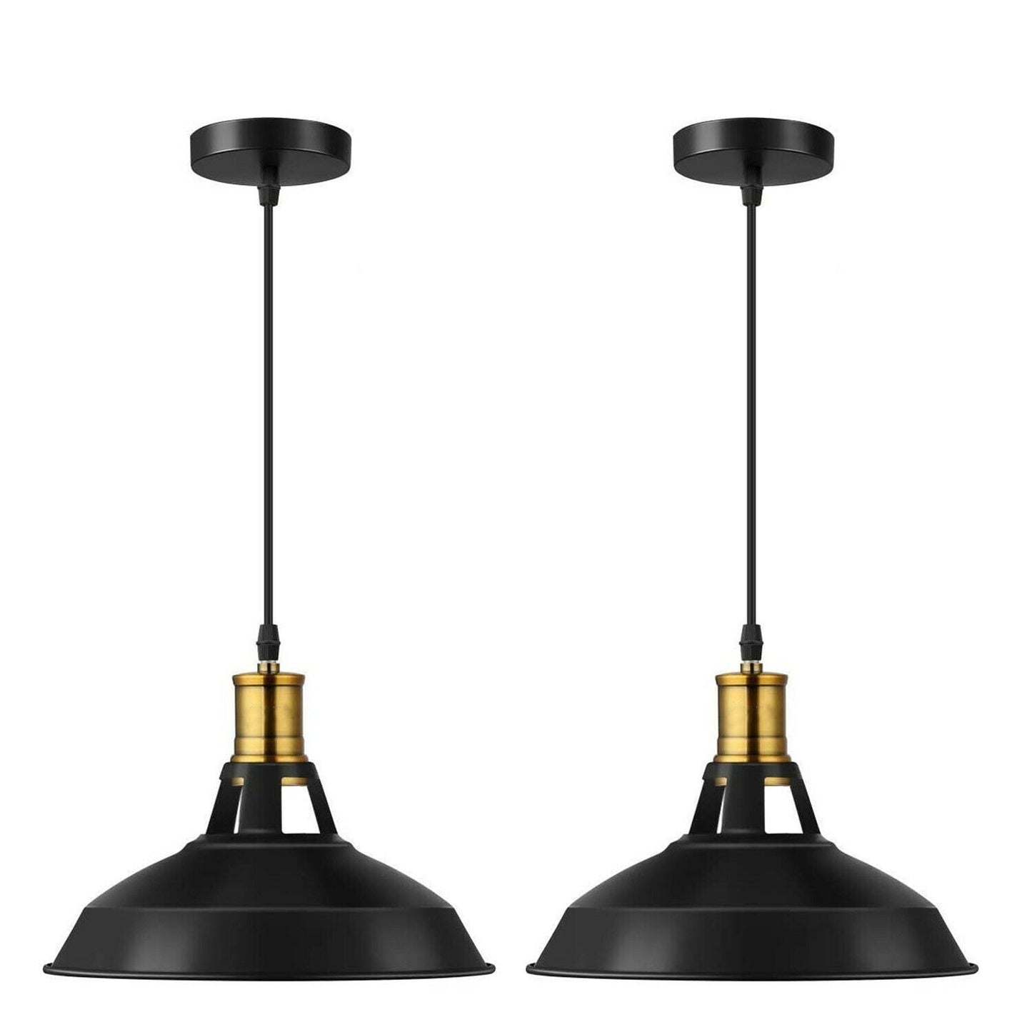 2-Pack Retro Metal Pendant Shades for Stylish Home Lounge~3580