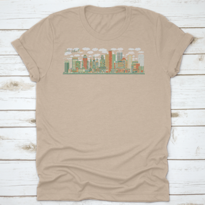 Abstract Salt Lake City Skyline With Color Buildings. Vector