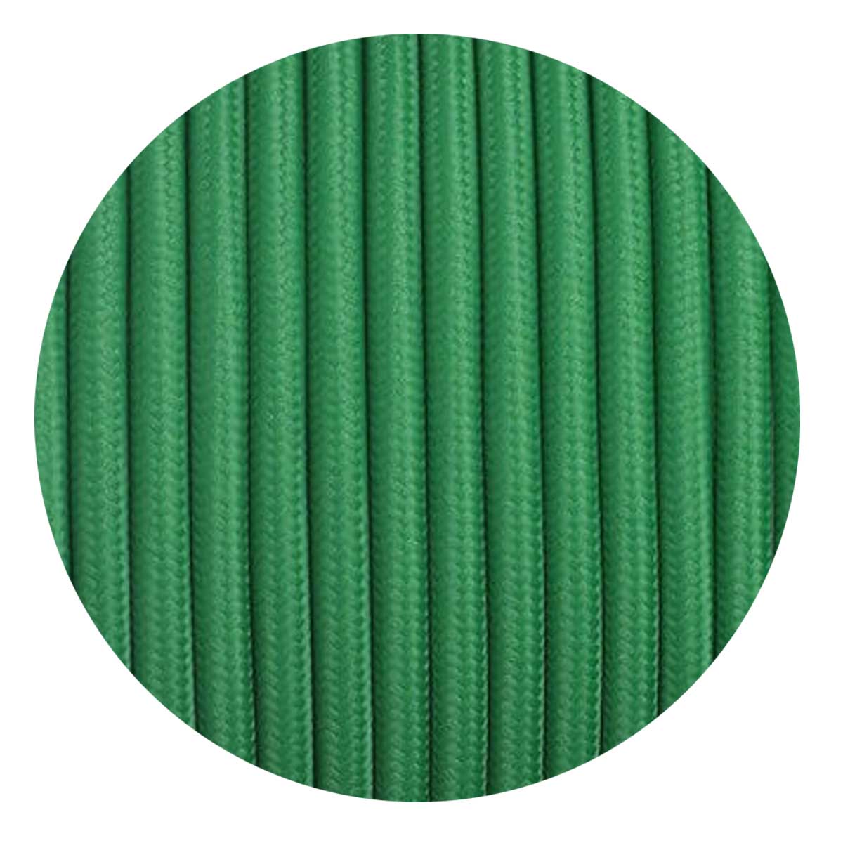 Green Round Fabric Flex 2 Core Braided Cloth Cable Lighting Wire~4711