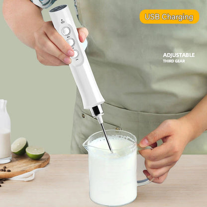 Drink Mixer Portable Rechargeable Electric Milk Frother Foam Maker For