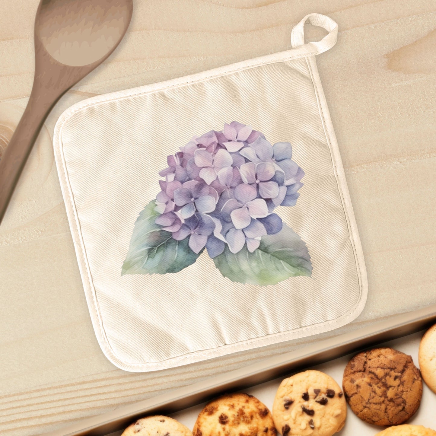 Watercolor Hydrangea - Cotton Pot Holder