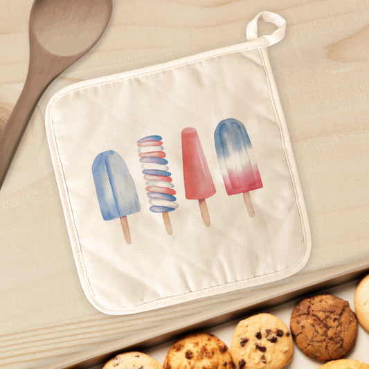 Patriotic Popsicle - Cotton Pot Holder