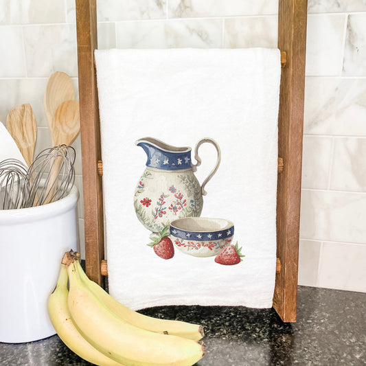 Farmhouse Pitcher and Bowl - Cotton Tea Towel