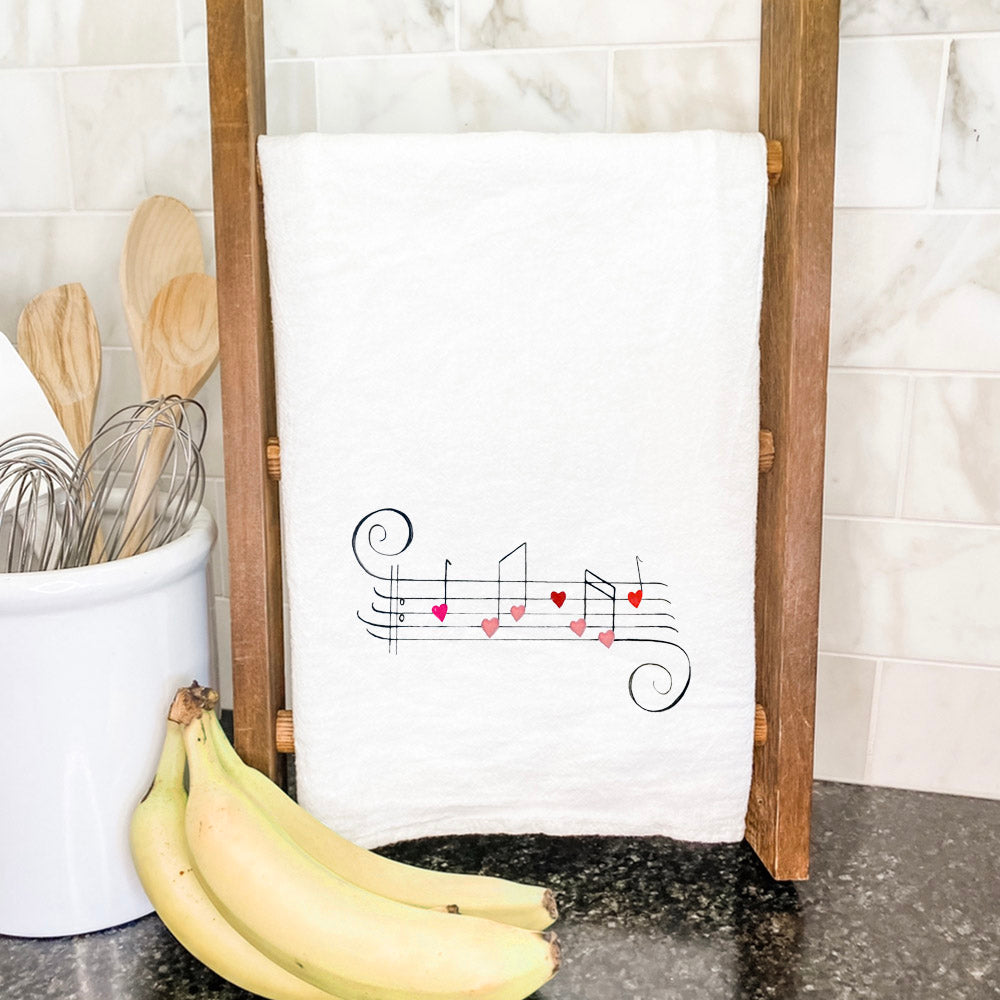 Valentine's Music - Cotton Tea Towel