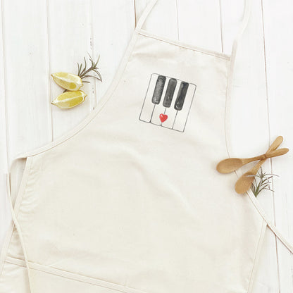 Valentine's Piano Keys - Women's Apron