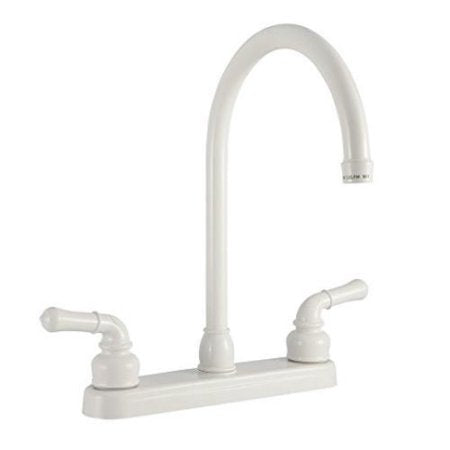 Dura Faucet D6U-DFPK330HCW J-Spout RV Kitchen Faucet - HCW