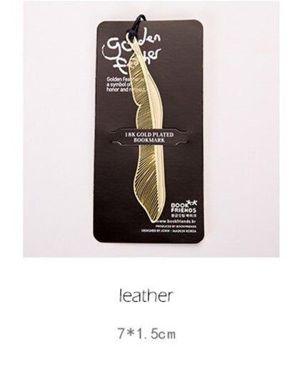 Cute Key Leaf Feather Bookmark HolMetal