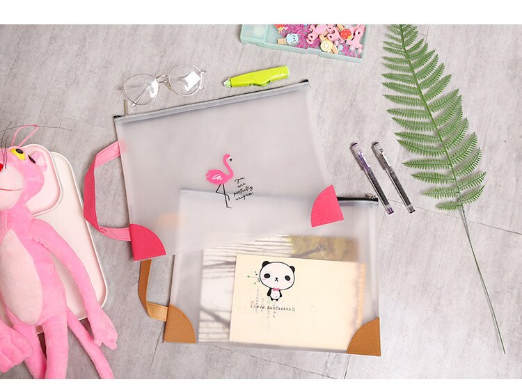 Cute Panda Flamingo File Bag Document