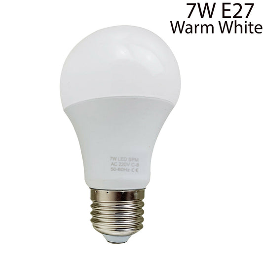 Cool white LED Bulb-7W A60 GLS E27 Screw Long Lasting~1371